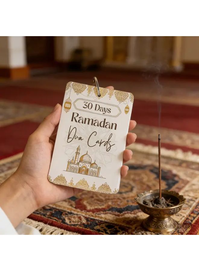 30 Days Ramadan Dua Cards Islamic Daily Prayer Reference Set Eid Mubarak Gift - Image 4
